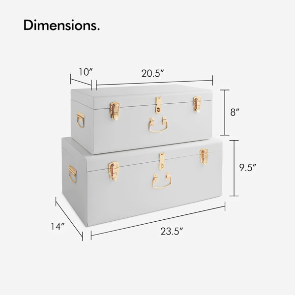 Beautify Storage 2 Piece Trunk Set & Reviews Wayfair
